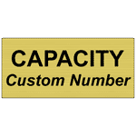 Gold Custom Elevator Capacity Sign EGRE-39367-Black_on_Gold