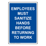 Portrait Employees Must Sanitize Hands Before Sign NHEP-26621
