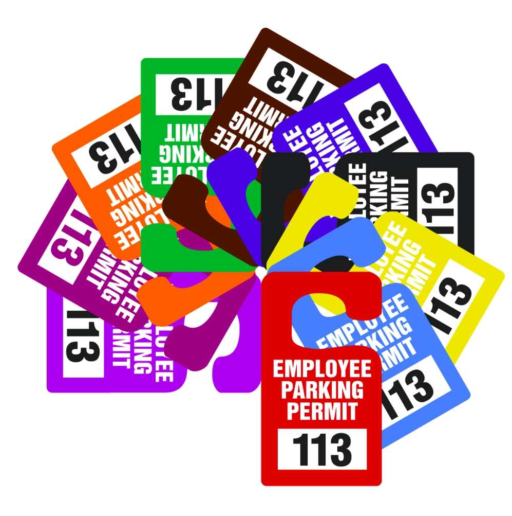 employee-parking-permit-mirror-tags-10-colors