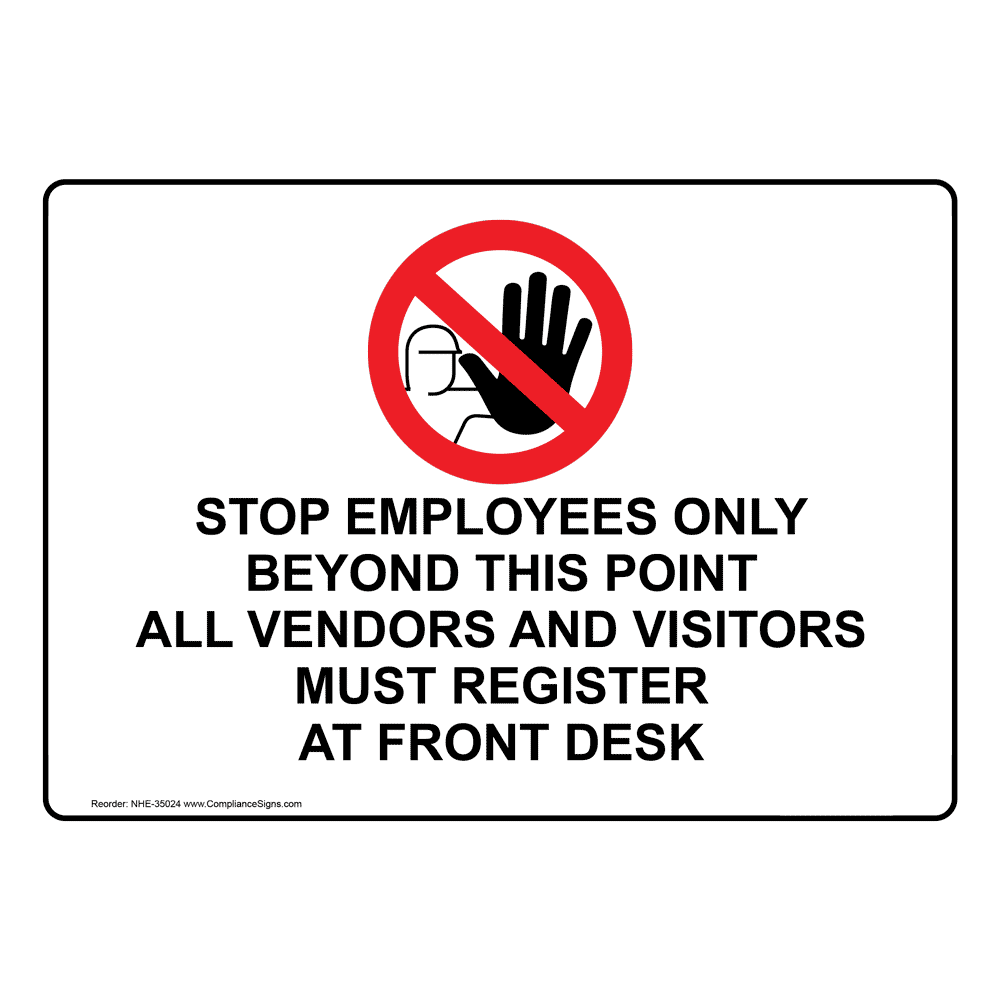 Employees Only Plastic Sign or Sticker MISC70 All Sizes/Materials - 