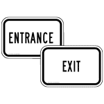 Entrance Exit Sign PKE-22150-13877 Enter and Exit Set