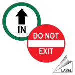 In Do Not Exit Label LABEL-CIRCLE-127-454 Enter / Exit
