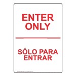 Enter Only Bilingual Sign NHB-13887