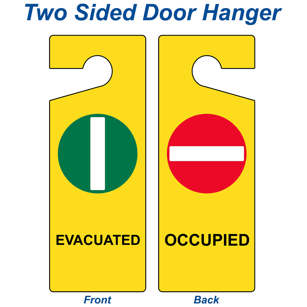 Evacuated - Occupied Sign for Emergency Rescue