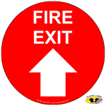 Fire Exit With Up Arrow Floor Label NHE-18798