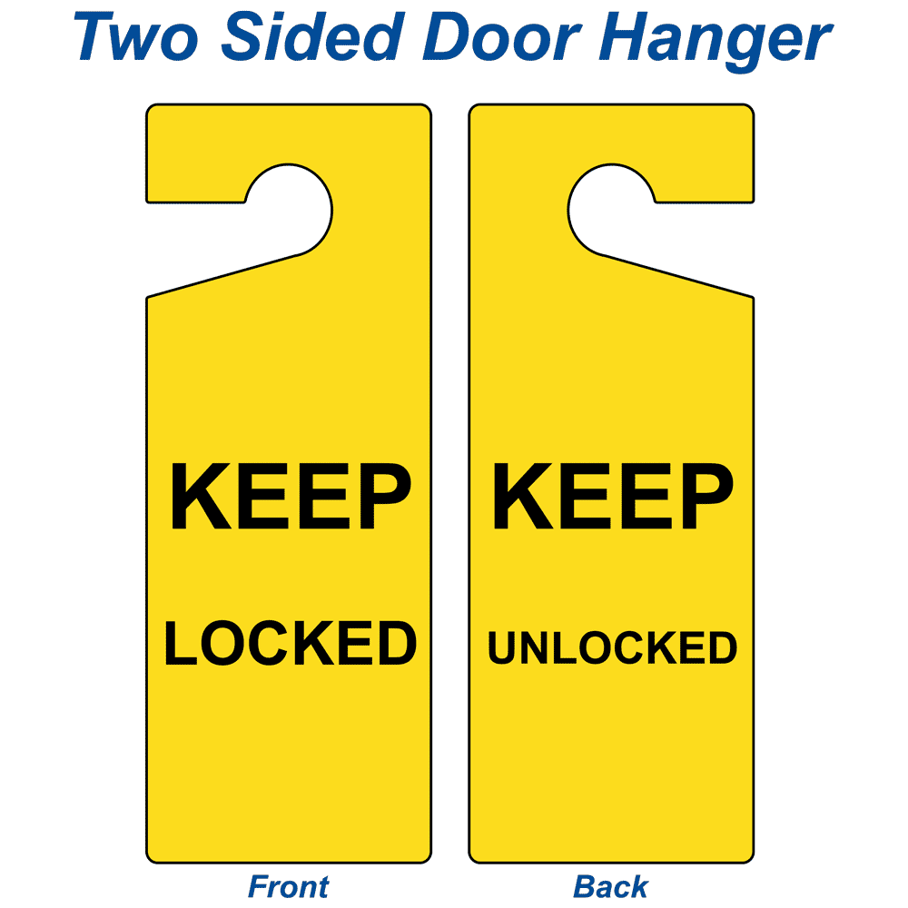 Keep Door Locked Signs - Many Options - Easy Order
