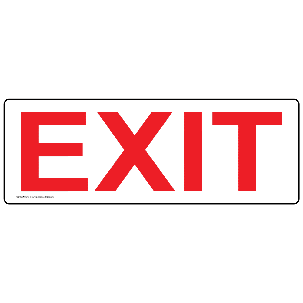 Exit Sign - Surface Mount - Enter / Exit