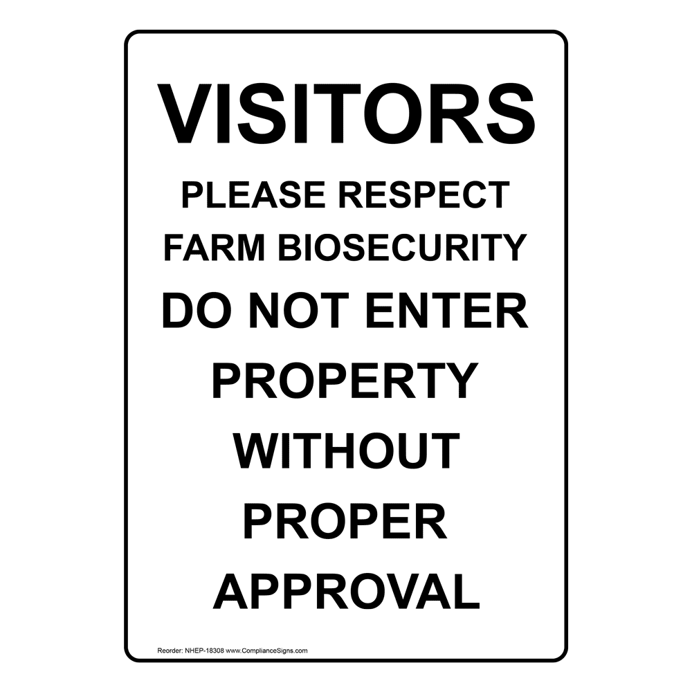 VISITORS PLEASE RESPECT HONEY BEE BIOSECURITY SIGN VARIOUS SIZES SIGN OPTIONS 