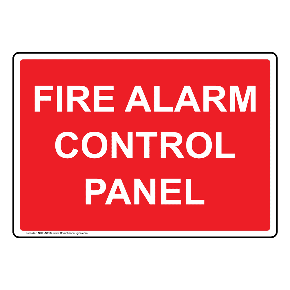 Glow Red Fire Alarm Control Panel Sign Made In Usa