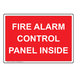 Fire Alarm Control Panel Inside Sign NHE-16505