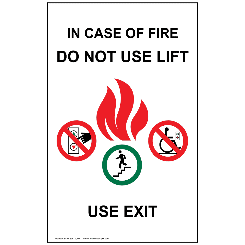 Fire Exit Keep Clear Floor Sign on White Background Stock Vector -  Illustration of emergency, equipment: 246801861