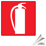 Fire Extinguisher Symbol Label LABEL-SYM-138-c Fire Safety / Equipment