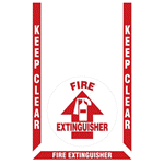 Keep Clear Fire Extinguisher Floor Sign Kit