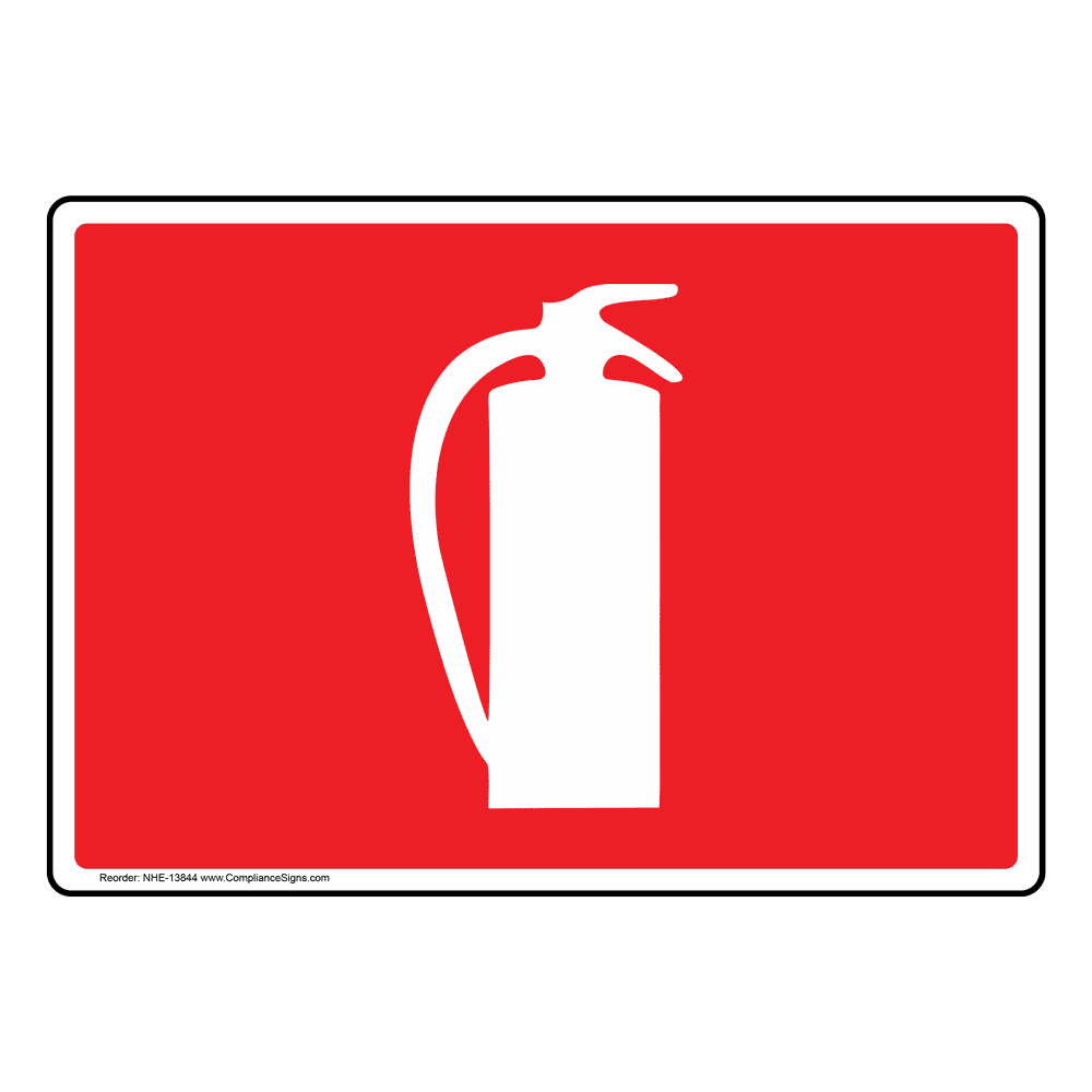 Fire Extinguisher Sign - [Graphic Only] Fire Extinguisher - Glow, Red