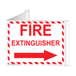 Fire Extinguisher With Inward Arrow Sign NHE-6840Tri Fire Extinguisher
