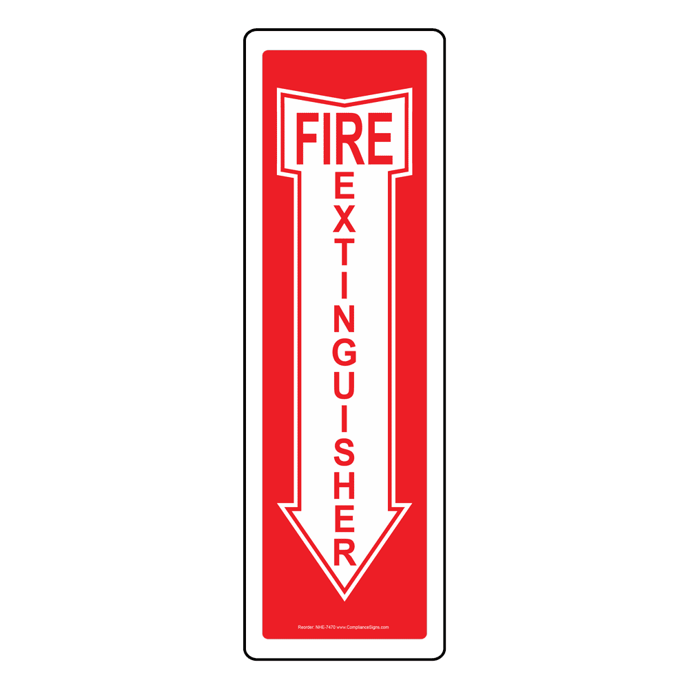 Vertical Fire Extinguisher Sign