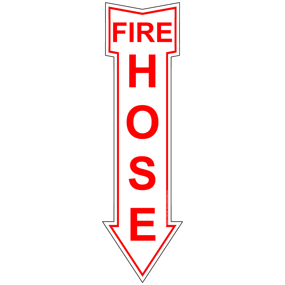 Fire Hose Hydrant Fire Hose Label Sticker White Reflective