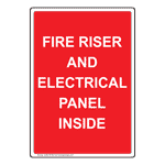 Portrait Fire Riser And Electrical Panel Inside Sign NHEP-30799