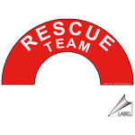 Rescue Team Label NHE-19251 Hard Hat / Helmet Labels