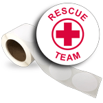 Rescue Team Roll Label With Symbol LDRE-19310