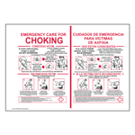 Emergency Care For Choking Bilingual Sign NHB-9435 Emergency Response