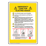 Emergency Care For Electric Shock Sign NHE-17179 Emergency Response
