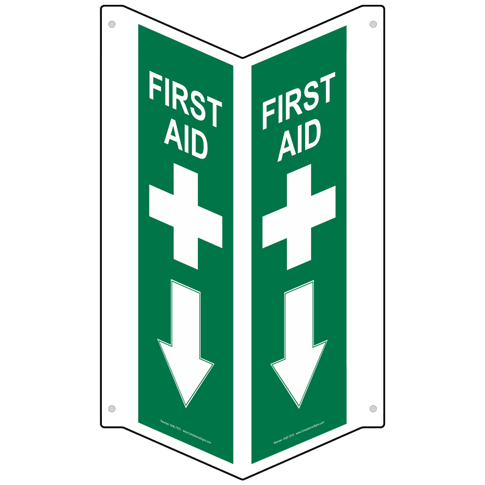 First aid store signage