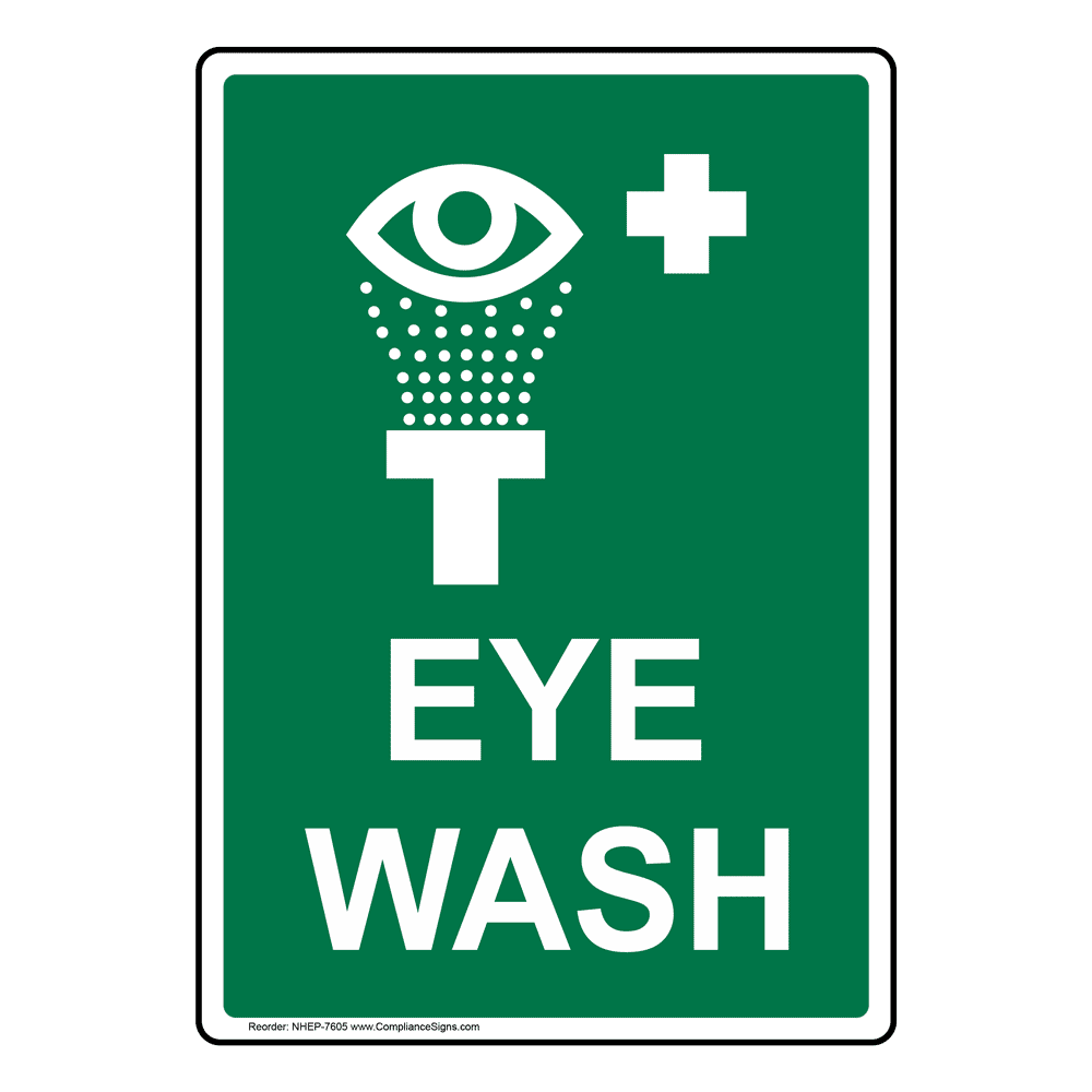 Vertical Sign - First Aid - Eye Wash