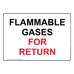 Flammable Gases For Return Sign NHE-3087 Flammable