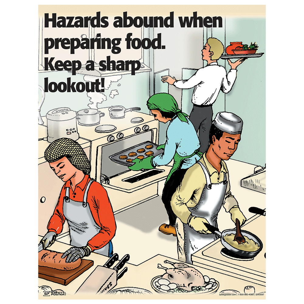 Safety Poster Hazards Abound When Preparing Food CS535387