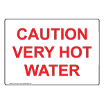 Caution Very Hot Water Sign NHE-15631 Food Prep / Kitchen Safety