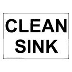 Clean Sink Sign NHE-30474