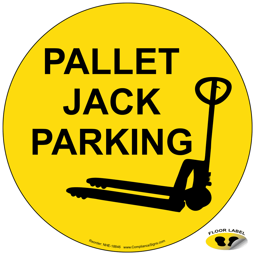 Hydraulic Lifts / Jacks Pallet Jack Parking Floor Label - Yellow