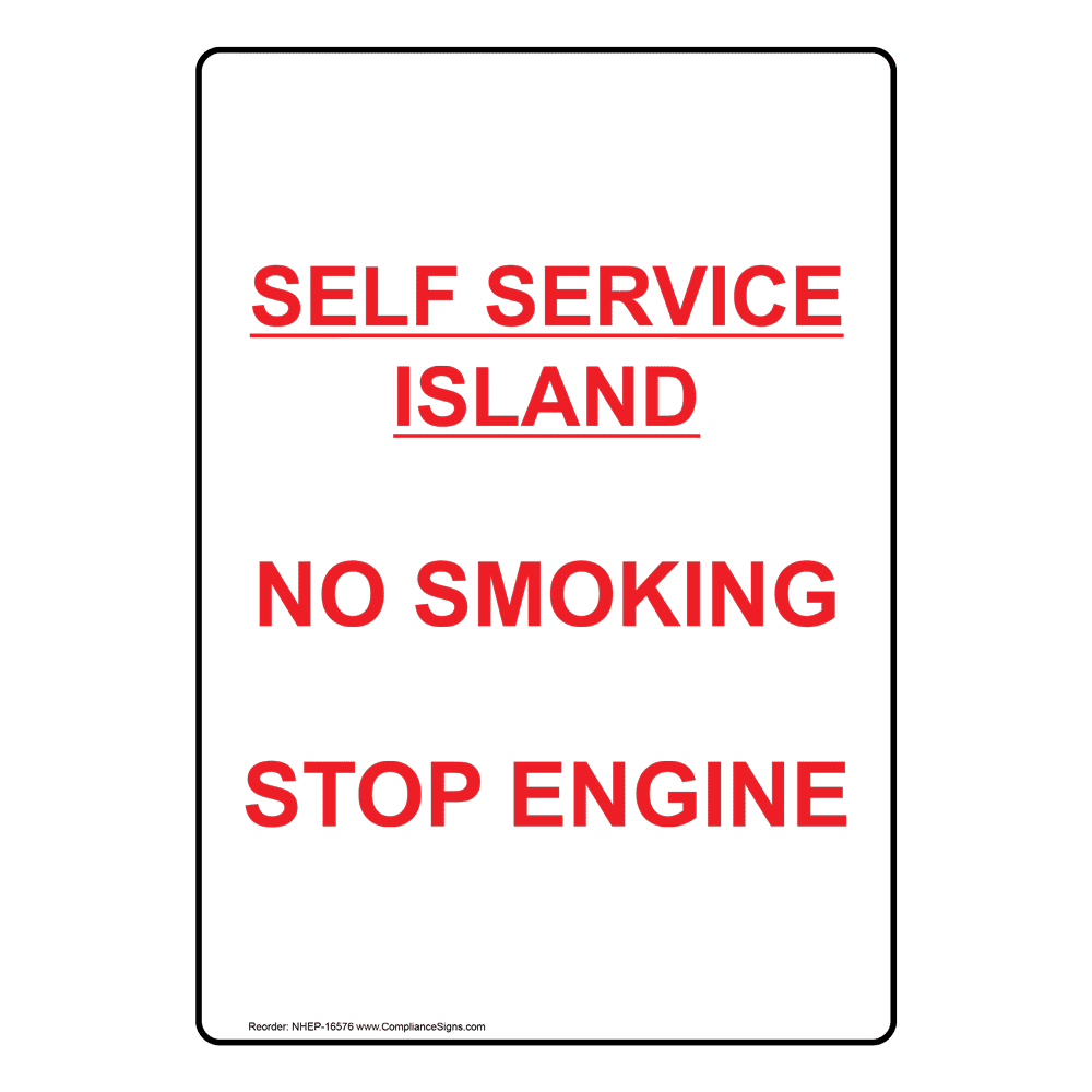 Stop Engine Hand Sign Aluminum Bracket Sign-