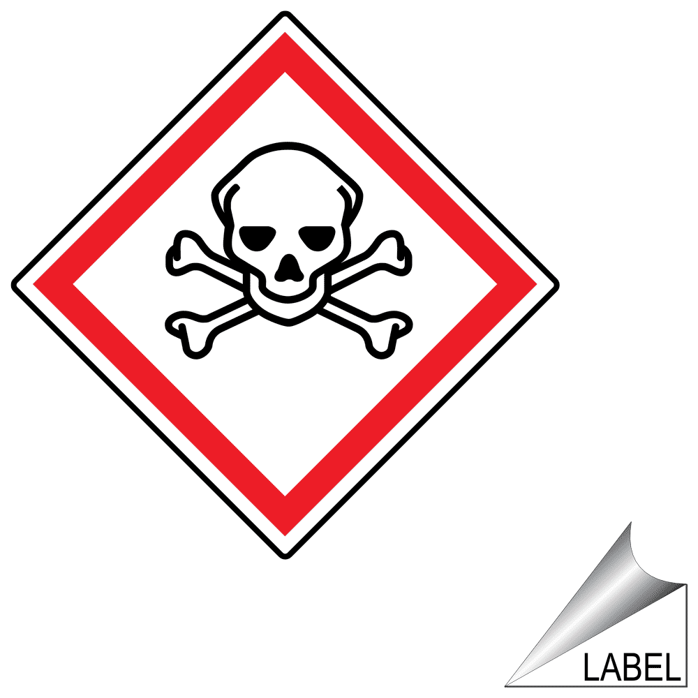 COUN0047 Stickers & Signs Warning poisons 