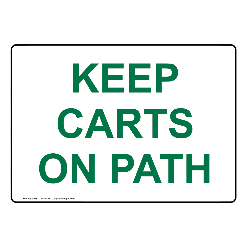 Recreation Golf Sign - Keep Carts On Path