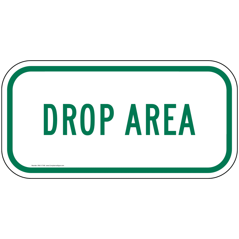Recreation Golf Sign Drop Area