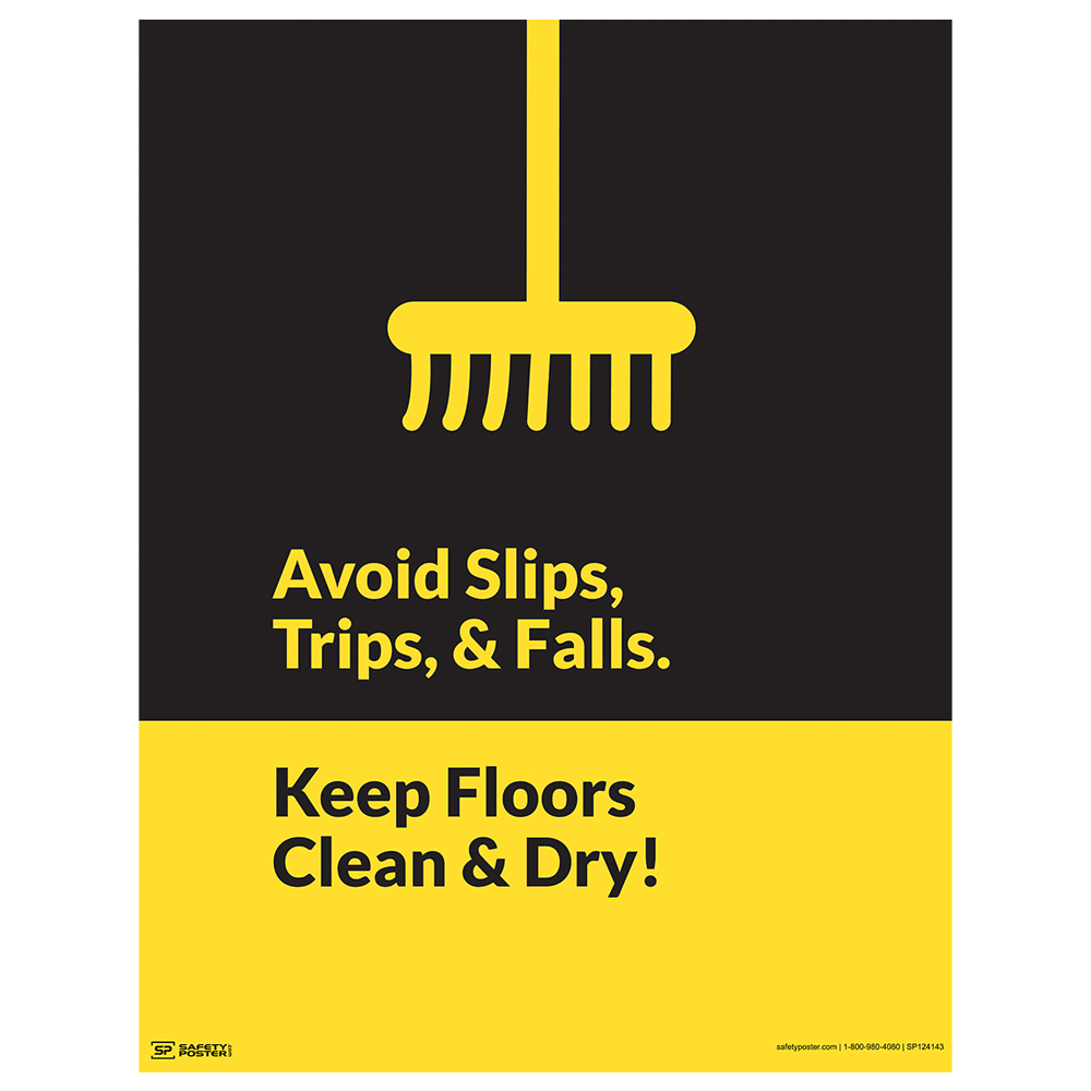 Safety Poster Avoid Slips Trips & Falls CS135852