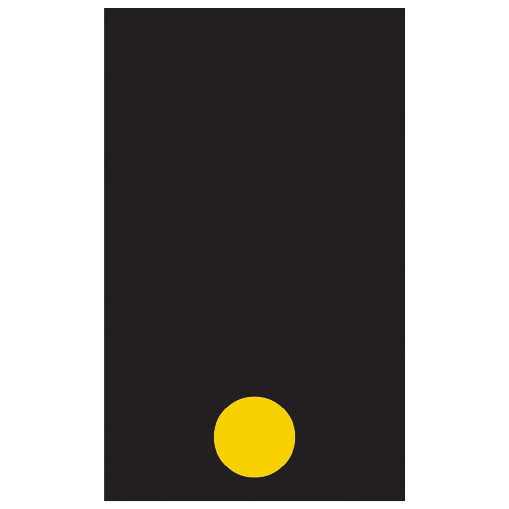 Reflective Yellow-on-Black Slash Symbol Label in 2 Sizes CS205194