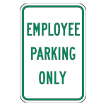 Reflective Employee Parking Only Sign CS332396