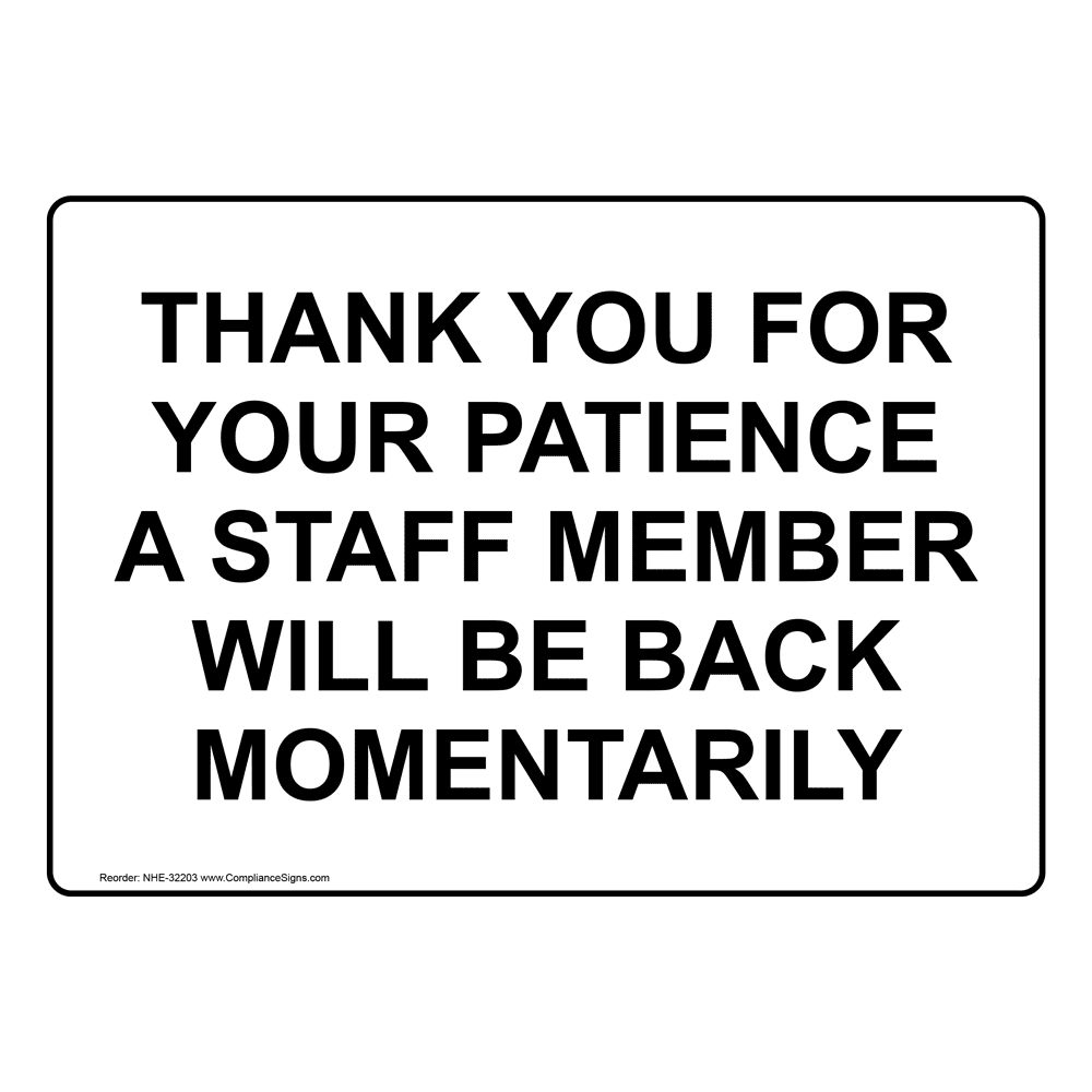 Thank you for your patience self adhesive sticker 