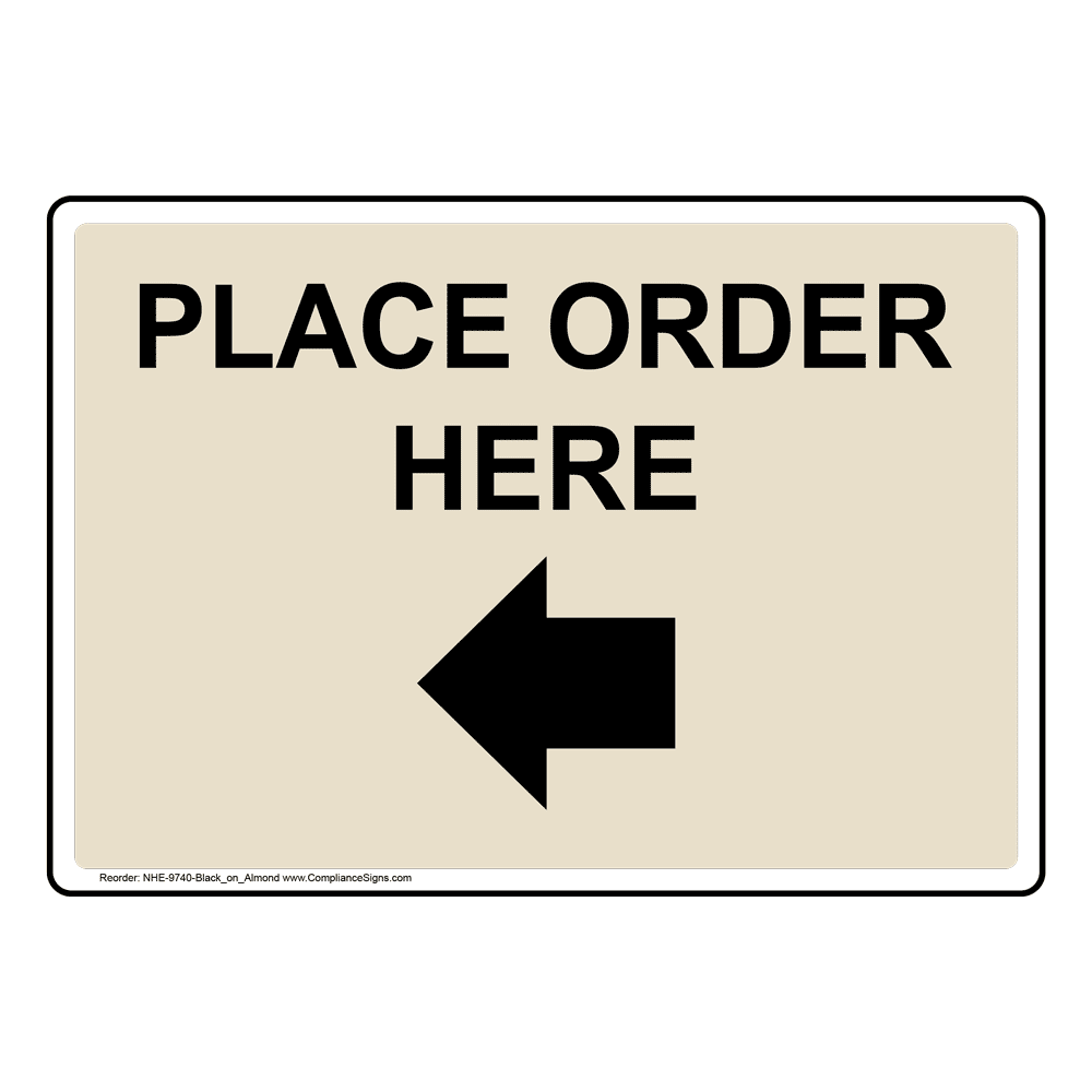 Plastic for Wayfinding by ComplianceSigns Sign with Left Arrow 10x7 in Place Order Here 