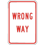 Wrong Way Sign PKE-17440 Information