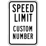 Speed Limit Custom Number Sign SPEED-CUSTOM