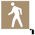 Pedestrian Crossing Symbol Stencil With Symbol NHE-19025 Information