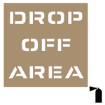 Drop Off Area Stencil NHE-19073 Information