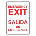 Emergency Exit Bilingual Sign NHI-6730-SPANISH