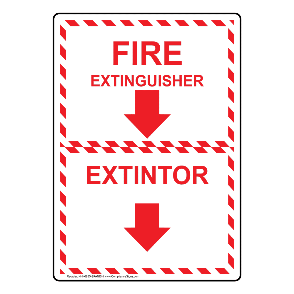 fire extinguisher poster spanish