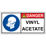 ISO Vinyl Acetate Respirator PPE Sign IDE-37243