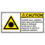 ISO Invisible Laser Radiation Avoid Eye Exposure Sign ICE-4271